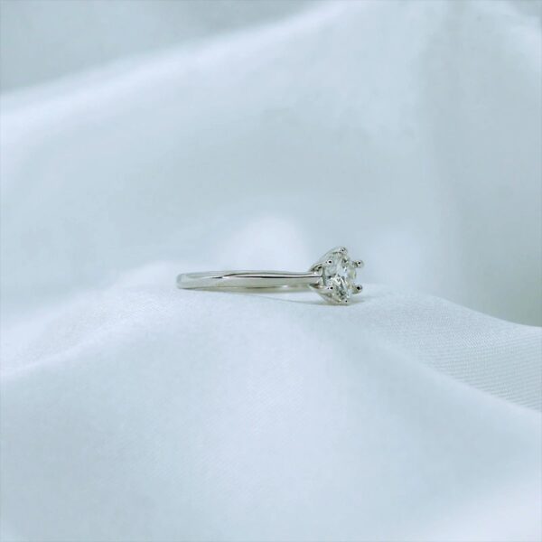 Solitaire Small, Moissanite Diamond Ring - MSJ043 - Image 3