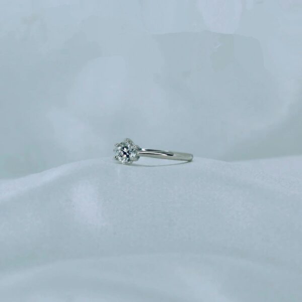 Solitaire Small, Moissanite Diamond Ring - MSJ043 - Image 2