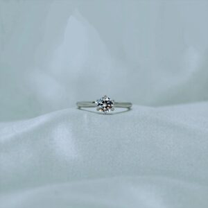 Solitaire Small, Moissanite Diamond Ring - Image 4