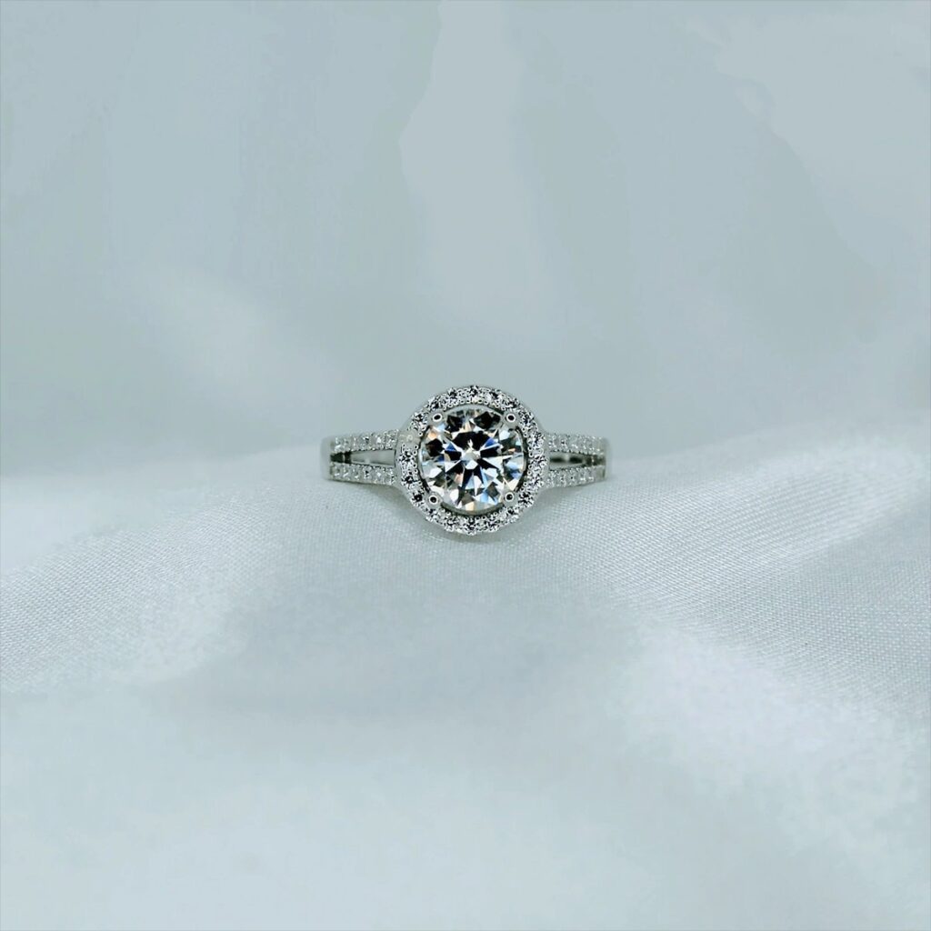 Luxury Round Bag, Moissanite diamond Rings