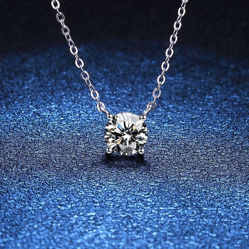 Cute Solitaire , Moissanite diamond Pendant- XLP087