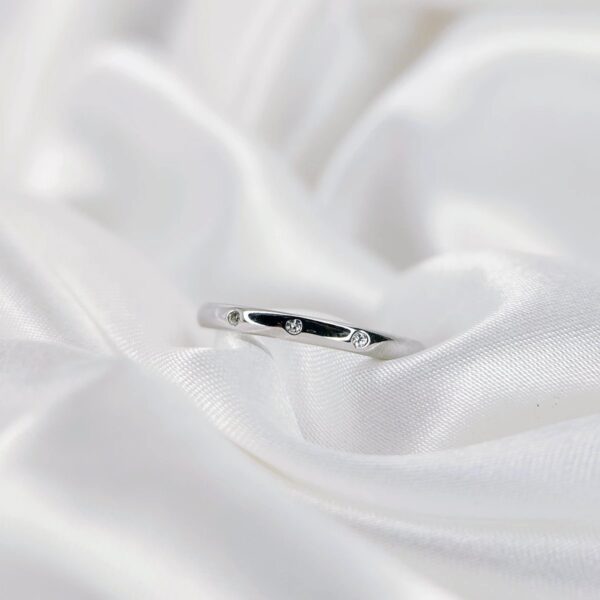 Three Star Pave, Moissanite diamond Rings - CTJ001 - Image 3