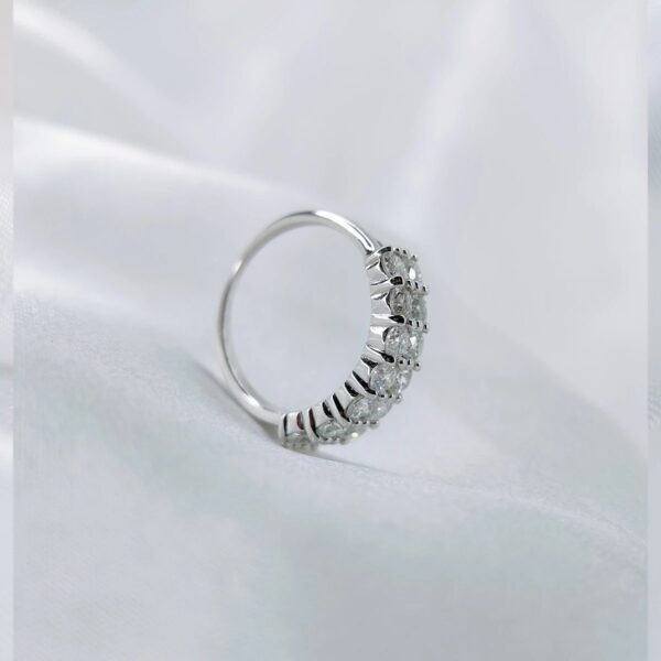 14 Stone Half Eternity, Moissanite diamond Rings - VIZR004 - Image 3