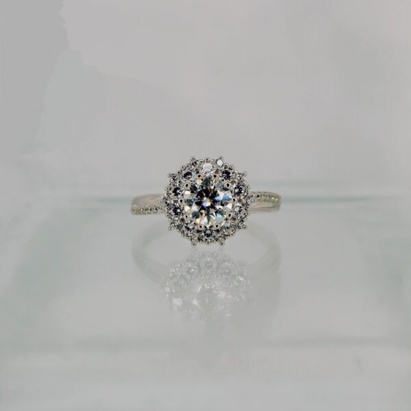 Sunflower, Moissanite diamond Rings - VIZR033
