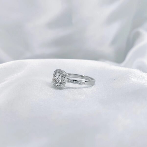 Luxury Square, Moissanite diamond Rings - MSJ041 - Image 4