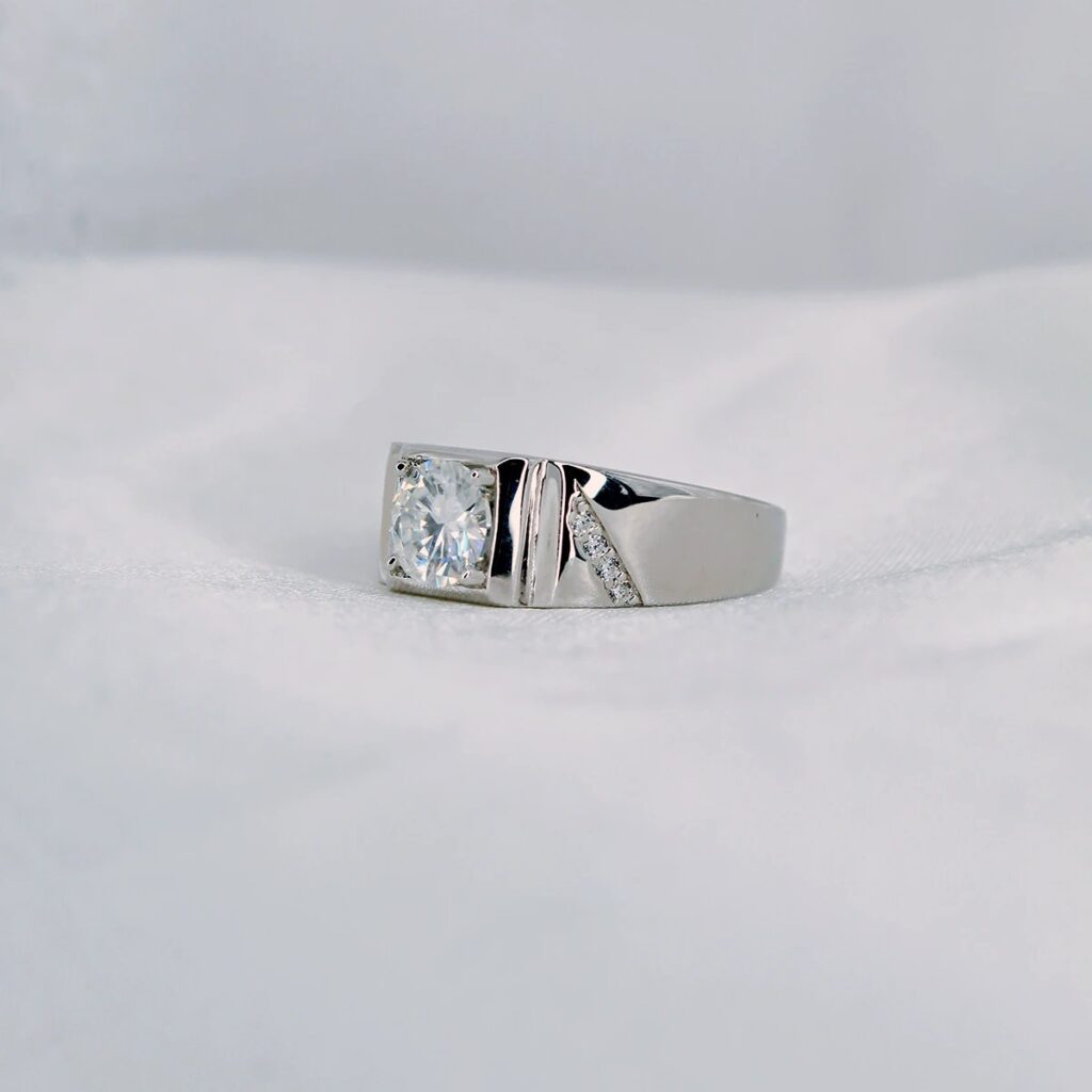 Psychic Male Ring, Moissanite diamond Rings