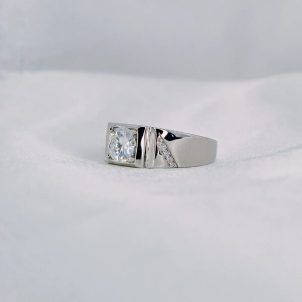 Psychic Male Ring, Moissanite diamond Rings - VIZR037 - Image 2