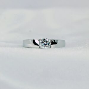 Solitaire Male Ring, Moissanite diamond Rings - Image 4