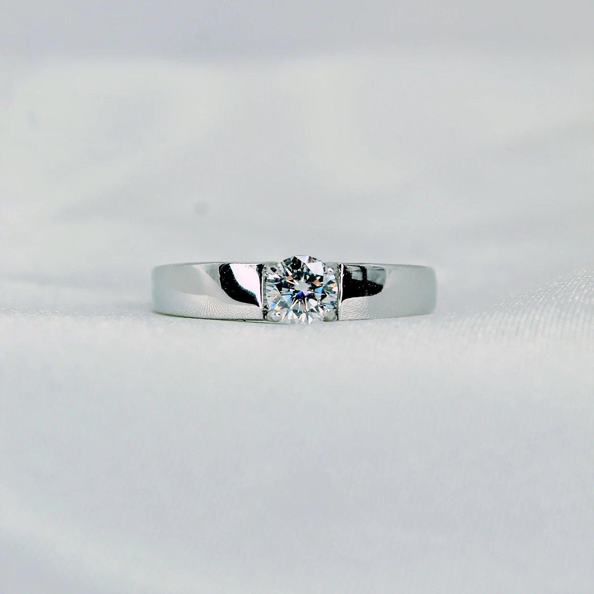 Solitaire Male Ring, Moissanite diamond Rings - RIV001
