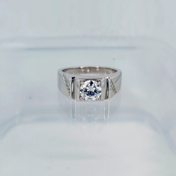 Psychic Male Ring, Moissanite diamond Rings - VIZR037 - Image 4