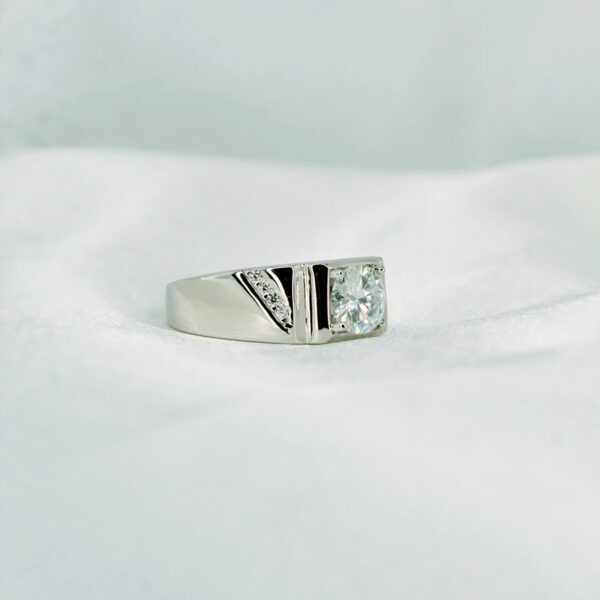 Psychic Male Ring, Moissanite diamond Rings - VIZR037 - Image 3