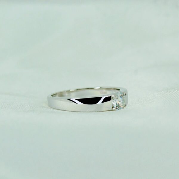 Solitaire Male Ring, Moissanite diamond Rings - RIV001 - Image 3