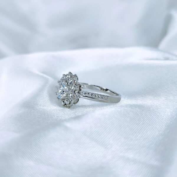 Sunflower, Moissanite diamond Rings - VIZR033 - Image 3