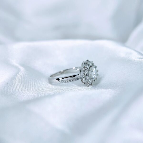 Sunflower, Moissanite diamond Rings - VIZR033 - Image 2