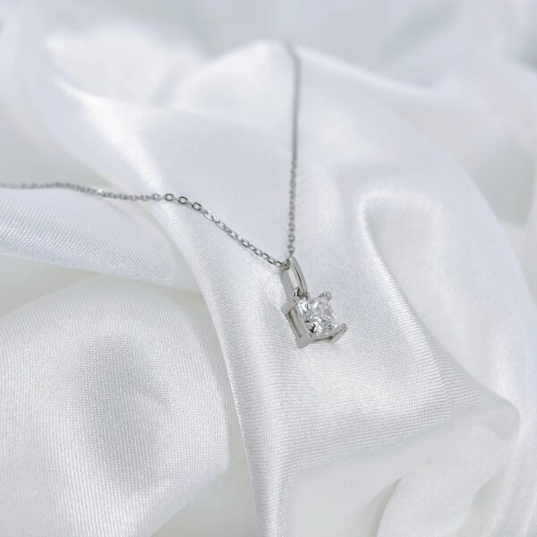 Princess Cut, Moissanite diamond Pendant- XLP012