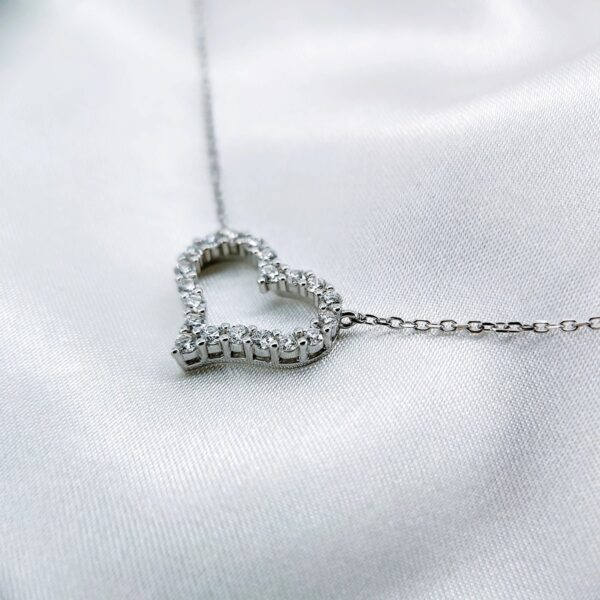 Heart, Moissanite diamond Necklace- XLP078