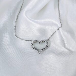 Heart, Moissanite diamond Necklace - Image 2