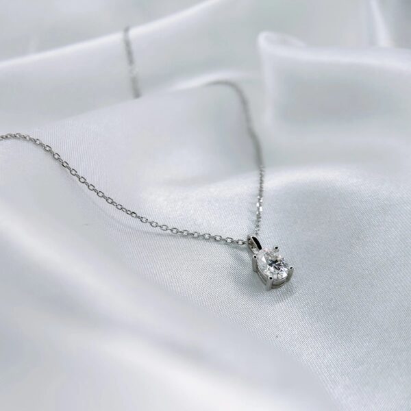 Oval Shape, Moissanite diamond Pendant- XLP002 - Image 2