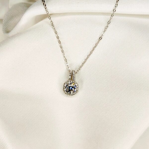 Square Bag, Moissanite diamond Pendant- MSX004 - Image 2