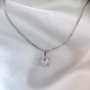 Oval Shape, Moissanite diamond Pendant - Image 3
