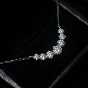7 Stone, Moissanite diamond Necklace - Image 2