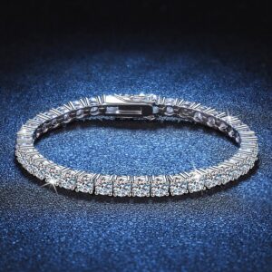 3mm Tennis Bracelet, Moissanite Diamond Bracelet - Image 2