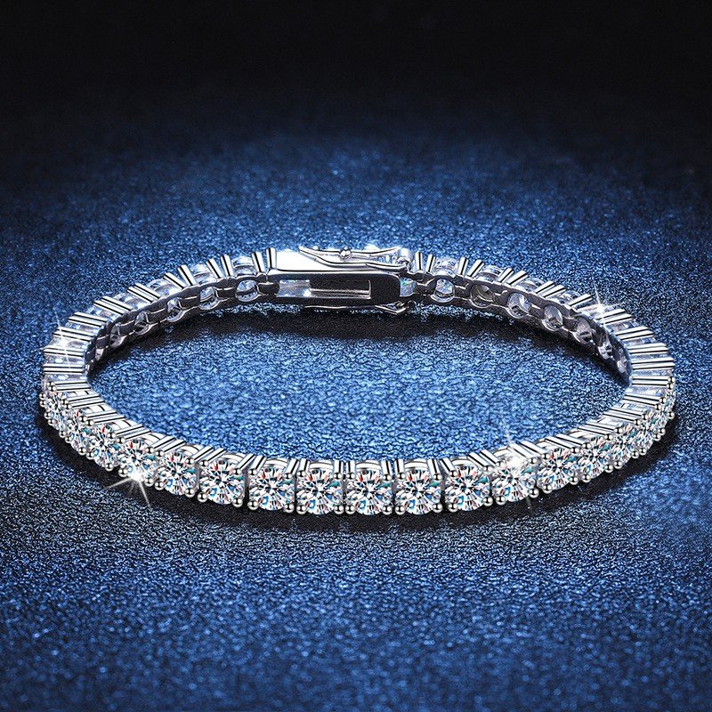 3mm Tennis Bracelet, Moissanite Diamond Bracelet - VIZS009