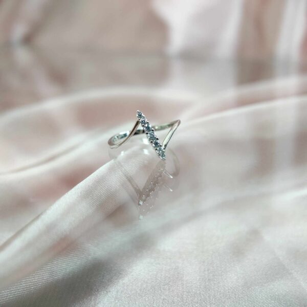 Vertical Bar Zirconia American Diamond Ring RIVZ003