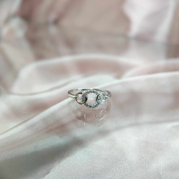 Triple Circle Zirconia American Diamond Ring RIVZ004