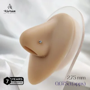7.5 Cent Moissanite Nosepin - 2.75mm Moissanite Diamond