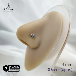30 Cent Moissanite Nosepin - 4mm Moissanite Diamond
