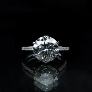 5ct Simple Accent, Moissanite Diamond Ring