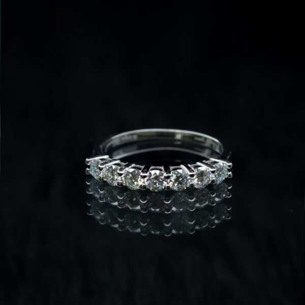 7 Stone Half Eternity, Moissanite diamond Ring - VIZR005
