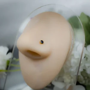 7.5 Cent Moissanite Nosepin - 2.75mm Black Moissanite Diamond - Image 1