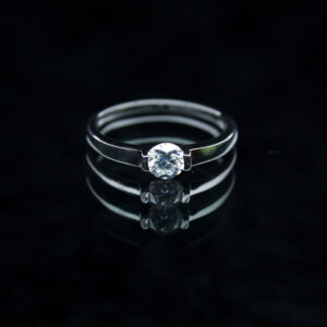 Clip Solitaire, Moissanite diamond Solitaire Rings