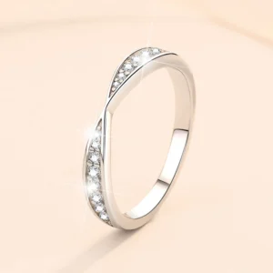 Harmony diamond band ring, Moissanite diamond Rings - Image 4