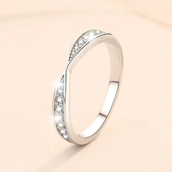 Harmony diamond band ring, Moissanite diamond Rings - PTJ043 - Image 2