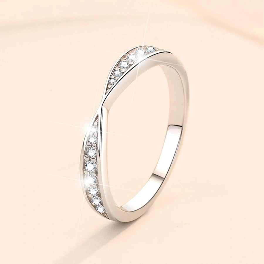 Harmony diamond band ring, Moissanite diamond Rings - PTJ043