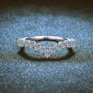 Luxury Half Eternity V, Moissanite diamond Rings - Image 2