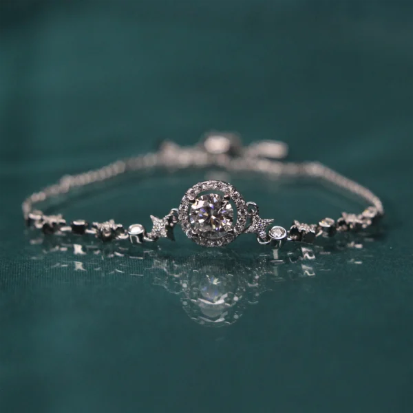 Stars on hand, Moissanite Diamond Bracelet - VIZS011