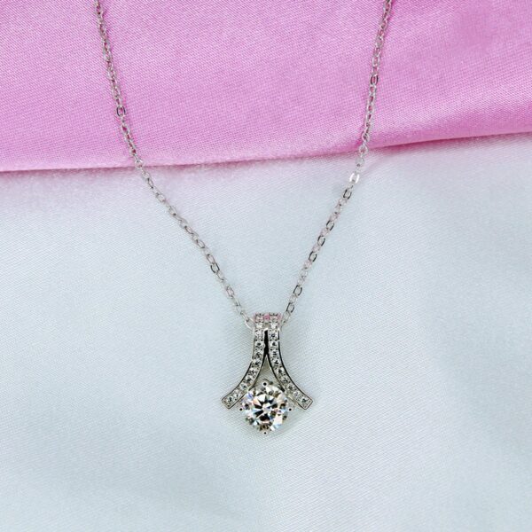 Herringbone, Moissanite diamond Pendant- MSX007
