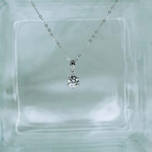 3CT Classic Solitaire Moissanite diamond Pendant  XL075E - Image 2