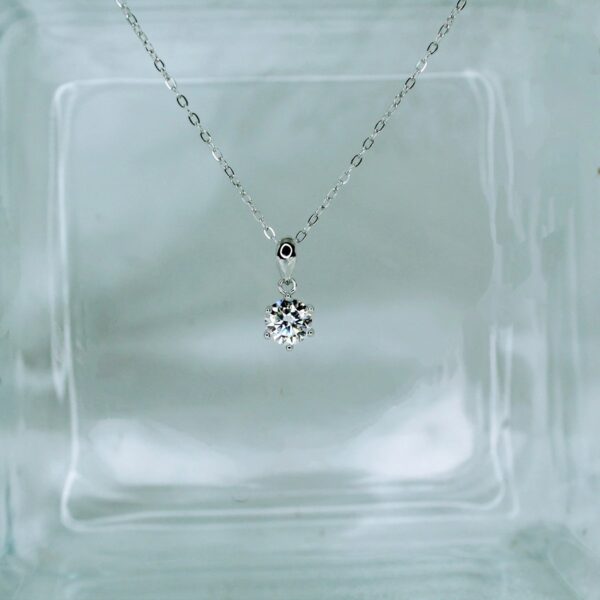 Solitaire Classic , Moissanite diamond Pendant  MSX002 - Image 2