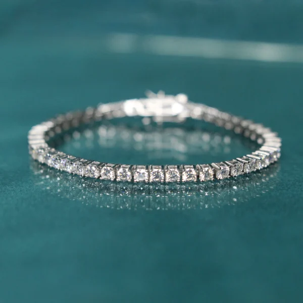 4mm Tennis Bracelet, Moissanite Diamond Bracelet - VIZS009B