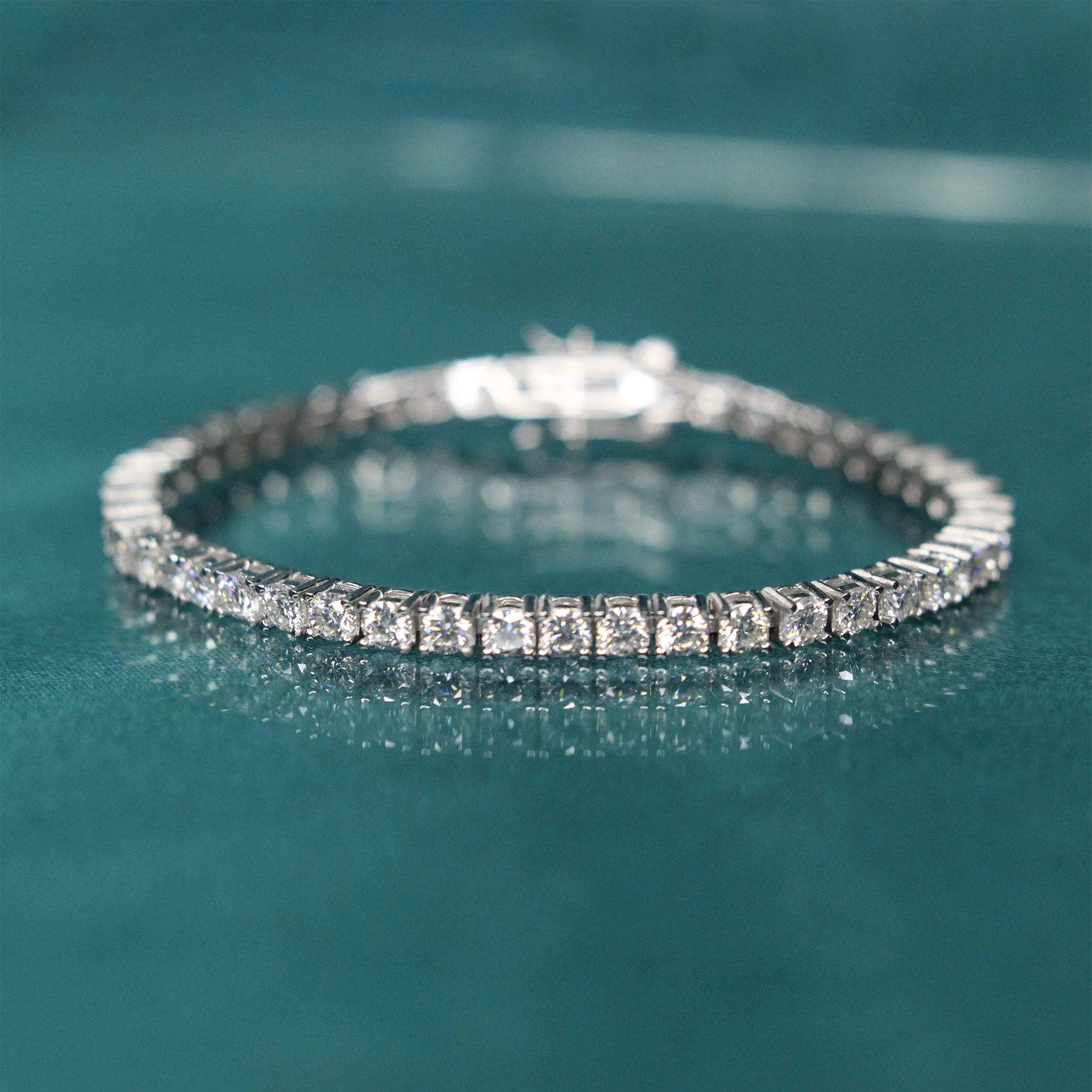 3mm Tennis Bracelet, Moissanite Diamond Bracelet - VIZS009
