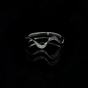 CrystalWave Half Eternity, Moissanite diamond Rings - JZ0142