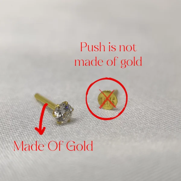 5.9 Cent Moissanite Nosepin - 2.5mm Moissanite Diamond - Image 2