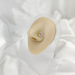 One carat Diamond Nosepin - 6.5mm Moissanite Diamond