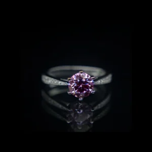 Twist Aura Pink, Moissanite diamond Rings - MSJ012P
