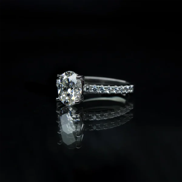 1.5ct Oval Shape, Moissanite diamond Rings - MSJ079 - Image 3